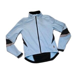 Novara‎ Light Blue Cycling Jacket Zip Front Back Pocket Size Small